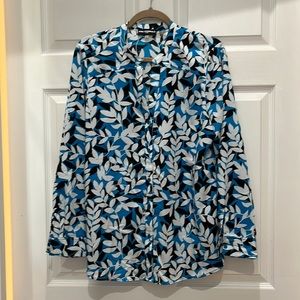 Karl Lagerfield blue and white blouse